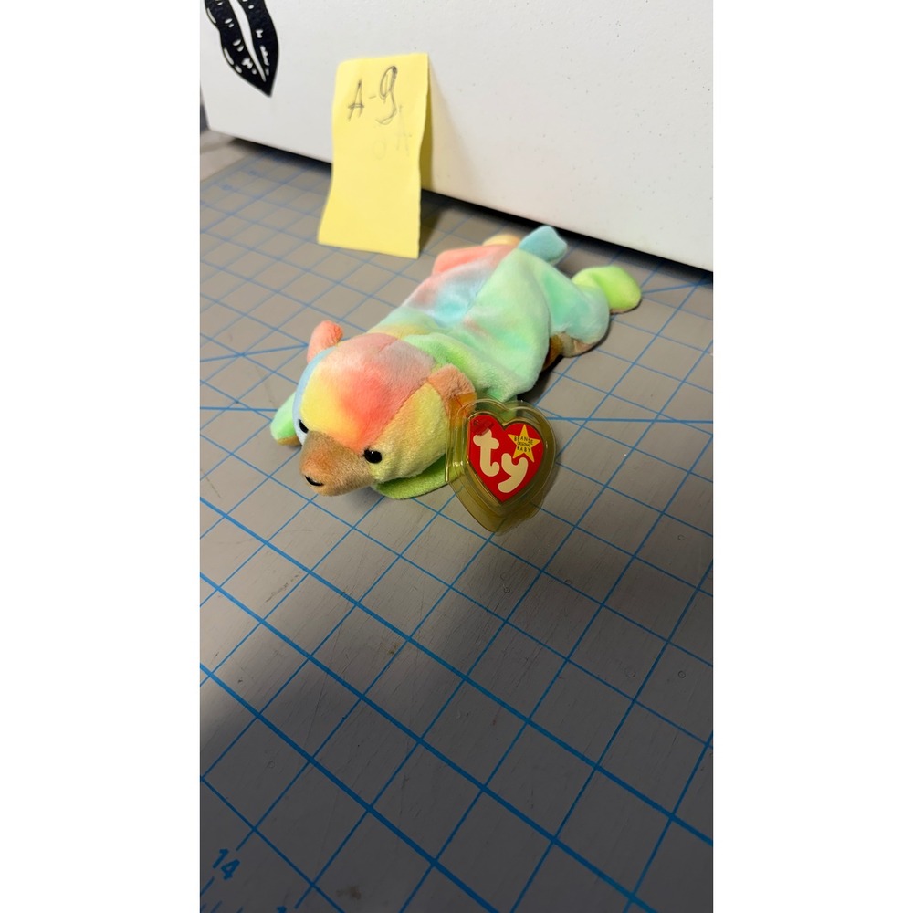 Ty Beanie Baby Sammy the Bear 1999 Rainbow Tie Dye Plush‎ Collectible Toy